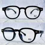 뿔테안경 사각디자인 유광블랙 R2-105 46사이즈 : 안경 공장
