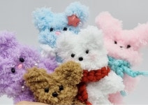 홈 취미 남녀노소 즐기는 귀여운 모루인형 만들기 세트 키링만들기  (색상 랜덤 발송) : 홍구예구