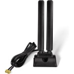 에이트우드 WiFi 6E 안테나 트라이밴드 2.4GHz 5GHz 6GHz RPSMA 데스크톱 PC용 마그네틱 베이스 PCIE 블루투스 카드 USB 어댑터 무선... 