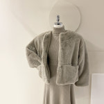 [J0923] 데일리수잔 노카라 똑딱이 에코퍼 자켓 (누빔안감) : 수잔클로젯