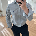 폴로 랄프로렌 23FW 커스텀핏 이지케어 드레스셔츠 (블루/그레이/화이트) : 동부산 아울렛