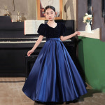 네이비 블루 롱여아드레스 결혼식 화동 초등학생 고학년 주니어드레스 콩쿨드레스 연주회 : 매니아바이