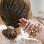 여성 크리스탈 머리끈 헤어밴드 : 오커몰