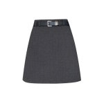 여성의 단어 노출 치마 가을과 간단한 모직 봄 겨울 가을 랩스커트 허리 스커트 높은 패션 : 파이브글로벌