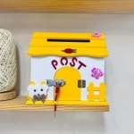 (ABM도매콜) 소망 열쇠 우편함 (옐로우) : 또와또와샵