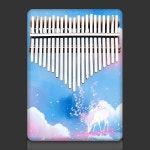 칼림바 반음계 나무 전문 뮤지컬 초보자 엄지 피아노 악기 21키 : 200