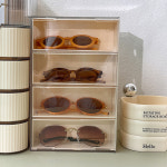 렌즈 안경 선글라스 수납 정리함 보관함 아크릴 보호 케이스 보이지 않는 콘택트 매일 일회용 서랍 압축 방지 휴대용 프레임 : 이안프렌즈