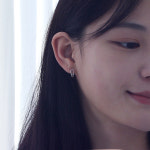 s925 모던 링 체인 미니 귀걸이 도도멜바 008 : 블링코기