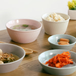 밥 국그릇 찬기 세트 도자기 식기 신혼 부부 : 제일몰