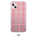 아이폰15플러스 체크폰케이스 네이비 체크무늬 니트 젤리 케이스 : 젠틀맨케이스샵