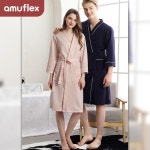커플 와플 샤워 가운 목욕 까운 모텔 호텔 베스 로브 : amuflex