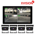 10인치 4분할모니터 터치스크린 후방카메라 측방 전방카메라 2채널 3채널 4채널 AHD풀세트 XV101P+K630 : 엑스비전