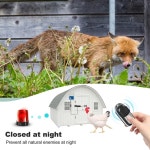 가축용품 자동 닭장 문짝 사이드 오프닝 타이머 및 조절식 광 센서 원격 제어 2 개 치킨 액세서리 DC 12V 축산 : 베베망고