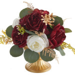 웨딩카 꾸미기 조화 웨딩 센터피스 장식 실크 인공 장미 모란 꽃 공 가짜 테이블 파티 로드 리드 무대 장면 4 개 : 포온지2마켓