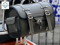 캐리어 수납가방 브라운 오토바이 가죽 베스파 리어백 스쿠터 : 모노타운