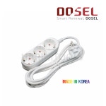 DOSEL 도셀 동서 멀티코드 접지 3구X5M 전선 3Cx1.5SQ 멀티탭 연장선 : 하림툴스
