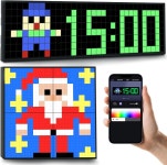 스플라이싱 매트릭스 픽셀 디스플레이 패널, 음악 동기화 앱 제어, 사진 프레임 야간 조명, DIY 텍스트 패턴 스크린, 게임방 장식... 