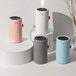 탁상용 책상 사무실 가습기 미니 소형 초음파 거실 캠핑 청소편한 충전식 대용량 휴대용 및 사용 가능한 실내 다채로운 야간 조명 정전 보호 : 믿음존