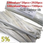 146valuesX20pcs = 2920pcs X50pcs = 7300pcs 0603 5% SMD 저항 샘플 키트, 0R,1R ~ 1M : 라온상사236