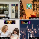 스플라이싱 매트릭스 픽셀 디스플레이 패널, 음악 동기화 앱 제어, 사진 프레임 야간 조명, DIY 텍스트 패턴 스크린, 게임방 장식... 