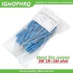 100pcs 3W 금속 필름 저항 1% 1R ~ 1M 1R 4.7R 10R 22R 33R 47R 1K 4.7K 10K 100K 1 4.7 10 22 33 47 4K7 옴 저항 : 라온상사236