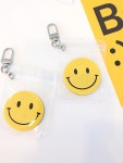 핸드메이드 지퍼백 스마일 가방키링 열쇠고리 : 꾸밈 acc