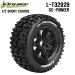 루이스타이어 L-T3292B SC-PIONEER 1/5 SC TIRE SPORT / BLACK RIM HEX 24MM / MOUNTED / 본딩완료(반대분) : hobbyline 하비라인