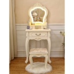 공주 화장대 수납 원목 거울 고급 유럽풍 콘솔 엔틱 : 도리 구매대행