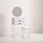 (스툴 포함) 콘솔 수납 테이블 화장품 정리함 서랍장 안방 원룸 좁은 집 공간 활용 목재 가로 틈새 슬림 작은 폭 낮은 입식 나무 우드 철제 프레임... 