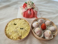 원주떡집 손수떡케이크다담 보자기떡케이크 생신케이크포함 팔순 칠순 환갑세트[보자기1호+16구설기+송편+수수] 풀세트 토퍼무료증정... 