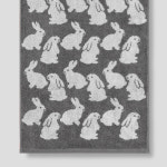 [타월로지스트x키티버니포니] Little Gray Bunnies 40x80cm,1ea : 타월로지스트