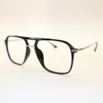 블루라이트차단 패션안경 S0823 뿔테 투브릿지 콤비 사각 블랙 클래식 인기 투명안경테 : 안경다모아