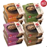 CJ 햇반솥반 4종 통곡물밥 버섯영양밥 뿌리채소영양밥 꿀약밥 8개 : threeB