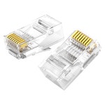 유그린 CAT6 UTP RJ45 커넥터 8P8C 플러그 랜커넥터 랜 잭 100개입 : 유그린스토어
