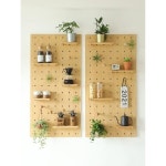 원목 벽걸이 진열대 나무 인테리어 병풍 디스플레이 정리 보드 선반 타공보드 아치형 자작나무 색상 조합 40x60 : 영천로컴퍼니