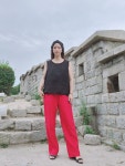 아랑 까사린넨탑 국산 나시 린넨 민소매 봄 여름 화이트 오버 루즈핏 미씨룩 엄마 네츄럴 : 분코리아