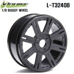 루이스타이어 L-T3240B 1/8 BUGGY SPOKE BLACK RIM (1/8버기휠) : hobbyline 하비라인