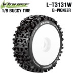 루이스타이어 L-T3131W B-PIONEER 1/8 Buggy Tire SPORT Compound / White Rim / 본딩완료 (반대분)(1/8버기타이어) : hobbyline 하비라인