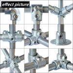 파이프조인트 파이프랙 파이프클램프 DN20 주철 커넥터 스트레이트 엘보 티 크로스 조인트 배관 패스너 하드웨어 액세서리용 25mm 튜브... 