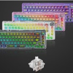 AULA F68 독거미 RGB 풀윤활 유무선 기계식 키보드 (블랙) : QSENN