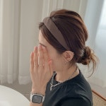 심플 새틴 머리띠 와이드 무지 헤어밴드 : 이리스스토어