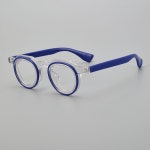 G2294 뿔테 31.3g 특이한 멀티 동그란 비즈니스 연예인 멋내기 MZ 남자 여자 안경테 : 24스퀘어