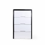 아로미서랍장 4단 블랙 : 똑띠상회