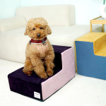 개과천선 비비 강아지 펫스텝 고급 스웨이드 애견 계단 고양이 논슬립 사계절 2단 3단 : 개과천선스토어