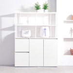 2단 3단 수납장 다용도장 거실 주방 인테리어 수납장 양문형 탈부착 선반 홈카페 틈새장 : 마전동상회