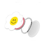 맥세이프 NEW 아크릴 그립 톡홀더 투명 스마일 플라워 핫핑크 핑크 : 니나케이스