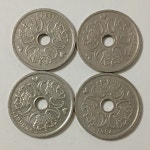 덴마크 1993~1998년 2크로네 사용제 4점 일괄 : 수집스토리