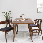 원목 라인 식탁 테이블 120 140 (2color) 4인용 6인용 다이닝테이블 : 벤트리