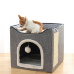 고양이 숨숨집 2층 동굴 스크래쳐 하우스 : 별이네 하우스