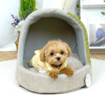 개과천선 투톤 스토리 강아지 하우스 코듀로이 동굴 쿠션집 애견 방석 침대 고양이 숨숨집 : 개과천선스토어